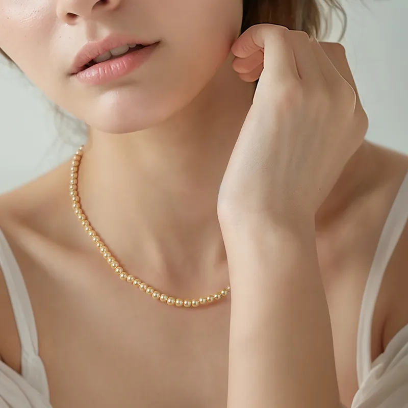 YPYN 925 Sterling Silver Necklaces Women's Gold-1