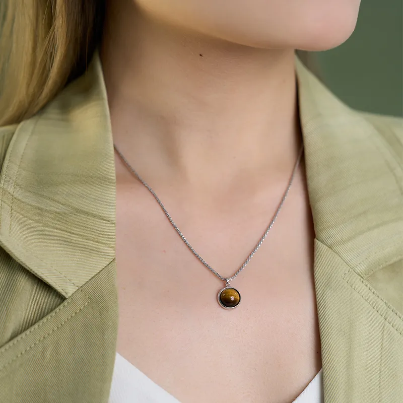 YPYN S925 Silver Necklaces Women's White Gold-1