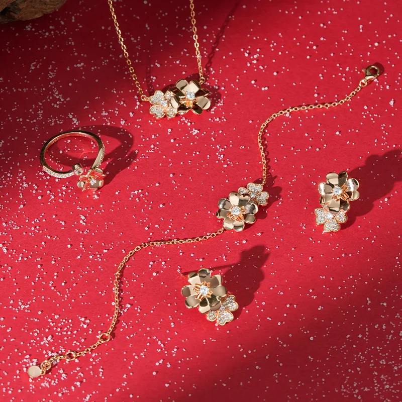 YPYN S925 Silver Necklaces Women's Rose Gold-3