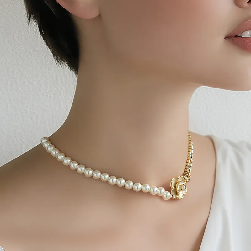 YPYN Alloy Necklaces Women's White Gold-2