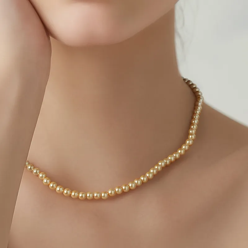 YPYN 925 Sterling Silver Necklaces Women's Gold-2