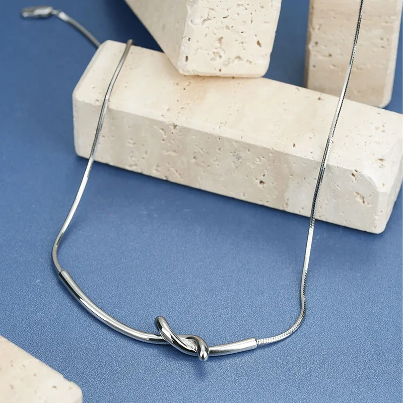 YPYN Alloy Necklaces Women's Silver-2