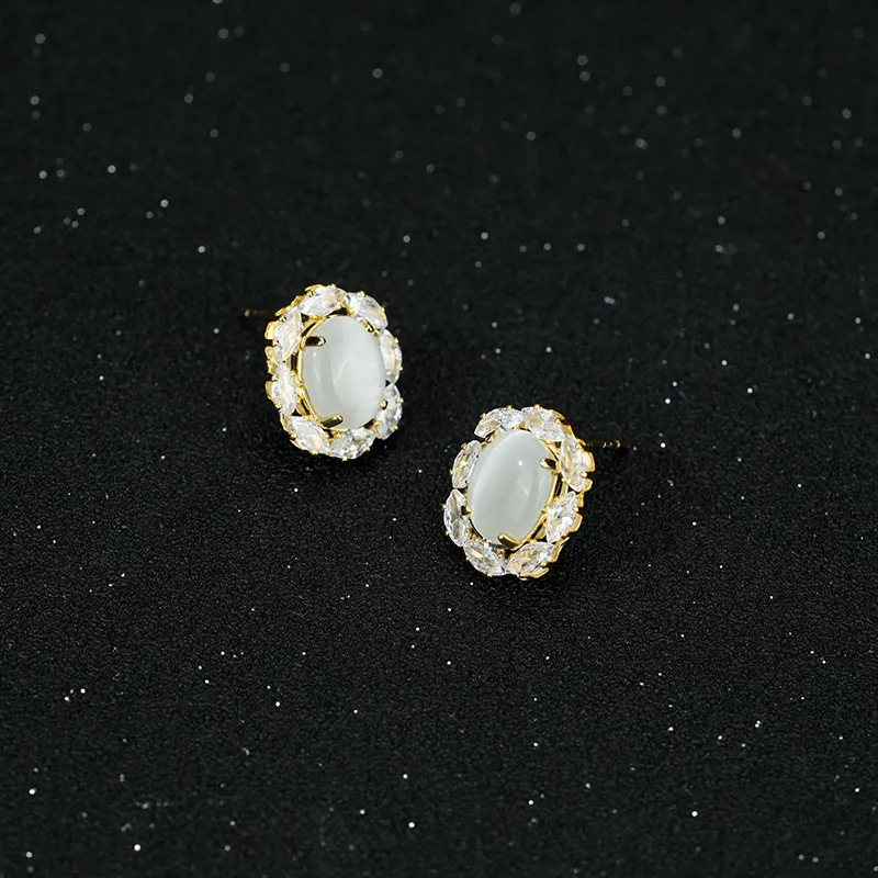 YPYN Alloy Stud Earrings Women's Gold/Silver-4