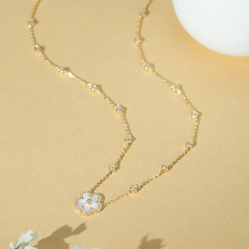 YPYN 925 Sterling Silver Necklaces Women's Gold-3