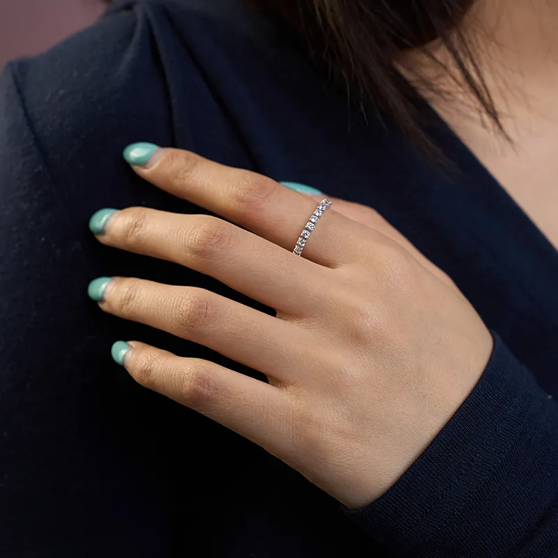 YPYN S925 Silver Rings Women's Silver White-1