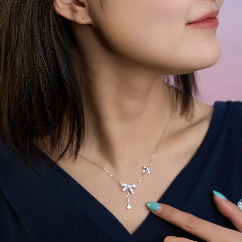 YPYN S925 Silver Necklaces Women's Silver-2