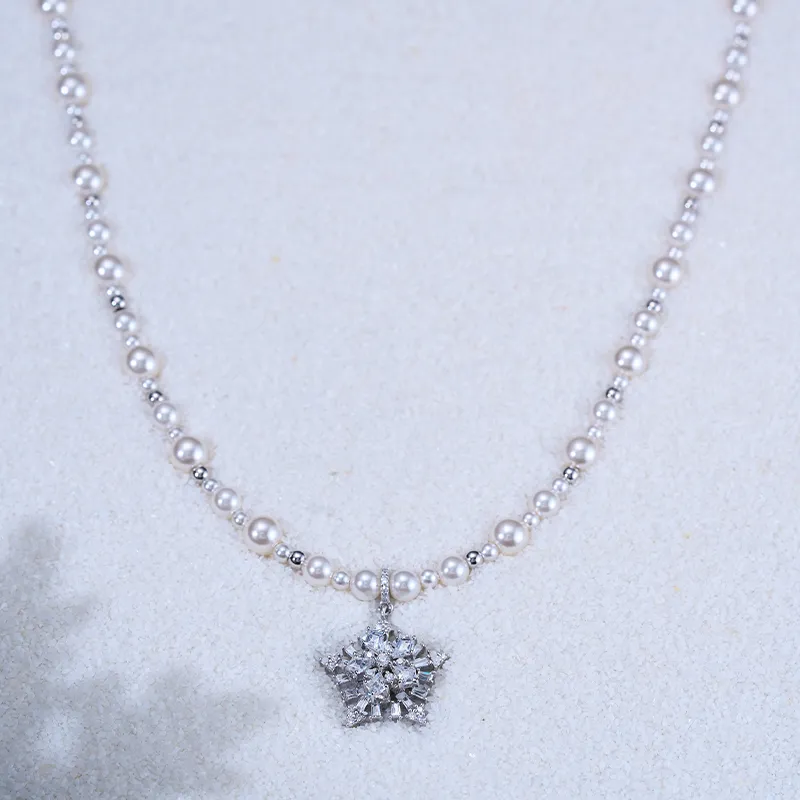 YPYN S925 Silver Necklaces Women's White Gold-4
