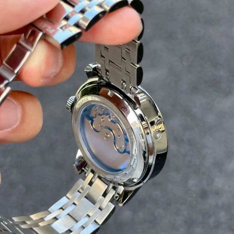 Playboy Mechanical Movement Stainless Steel Watchband Watch Men's Watches Black Dial-1