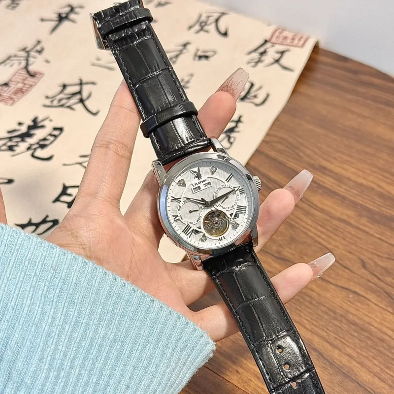 Playboy Mechanical Movement Watch Men's Watches Black Dial-9