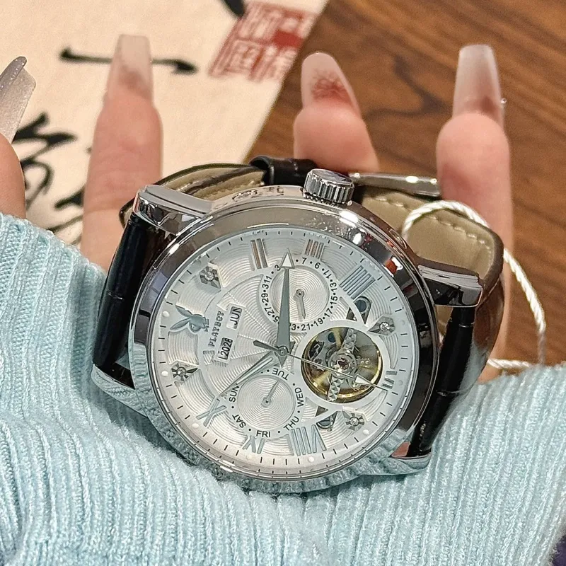 Playboy Mechanical Movement Watch Men's Watches Black Dial-8