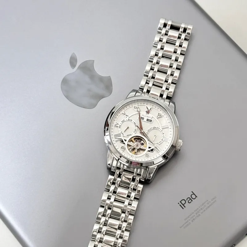 Playboy Mechanical Movement Stainless Steel Watchband Watch Men's Watches Black Dial-5