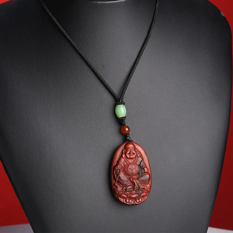 Tianzong Pterocarpus Wooden Necklaces Unisex-3
