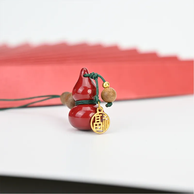 Tianzong Reconstructed Cinnabar Jade Pendants Unisex-2