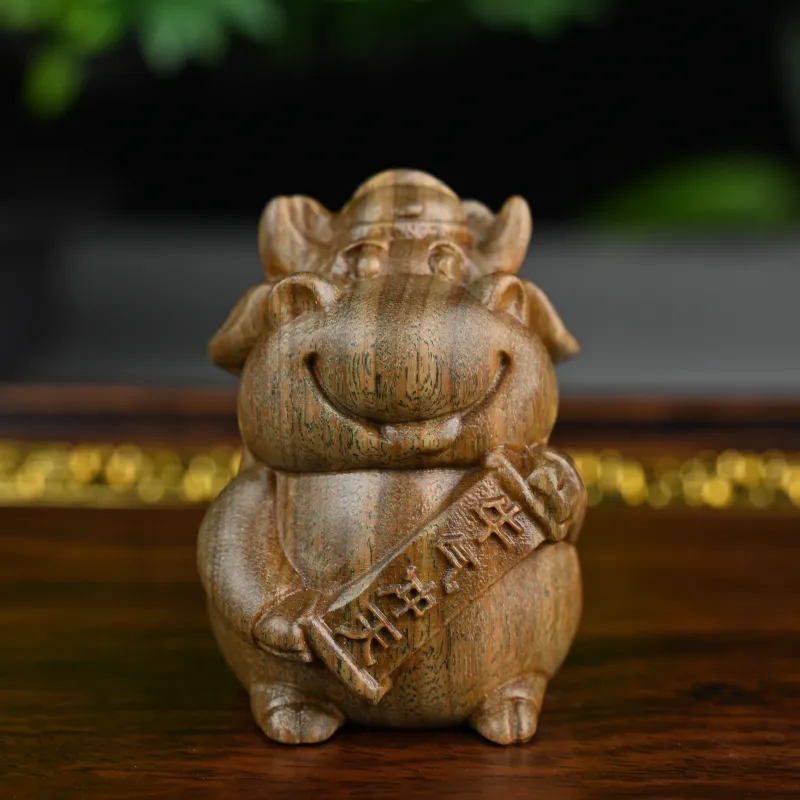 Tianzong Green Sandalwood Wooden Ornaments Unisex-4