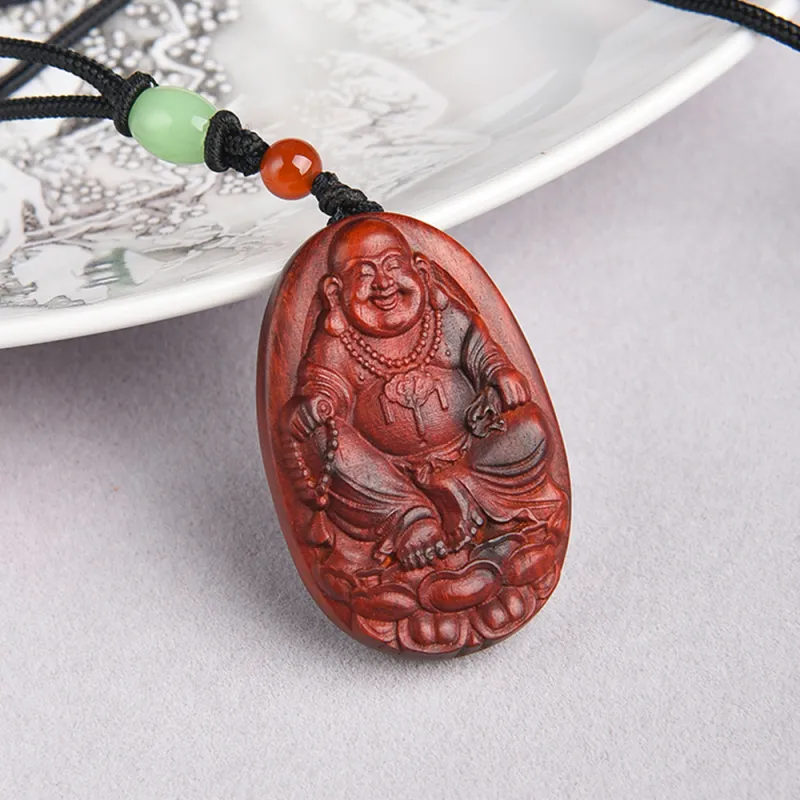 Tianzong Pterocarpus Wooden Necklaces Unisex-1