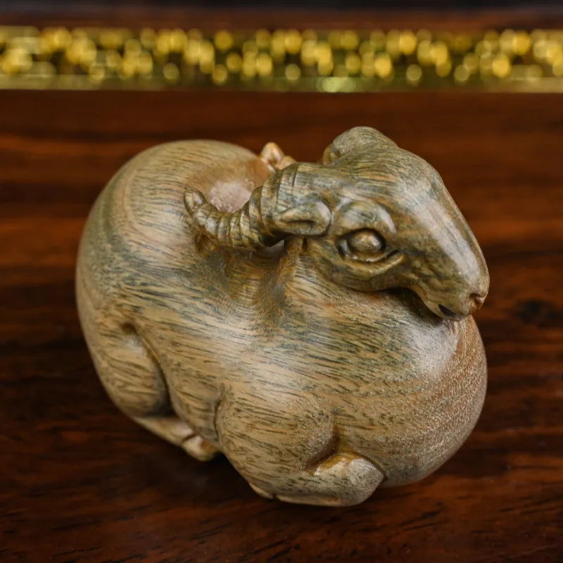 Tianzong Green Sandalwood Wooden Ornaments Unisex-5