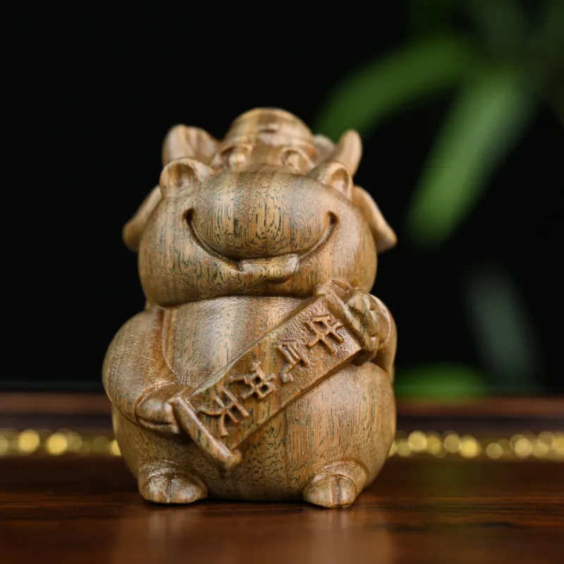 Tianzong Green Sandalwood Wooden Ornaments Unisex-1