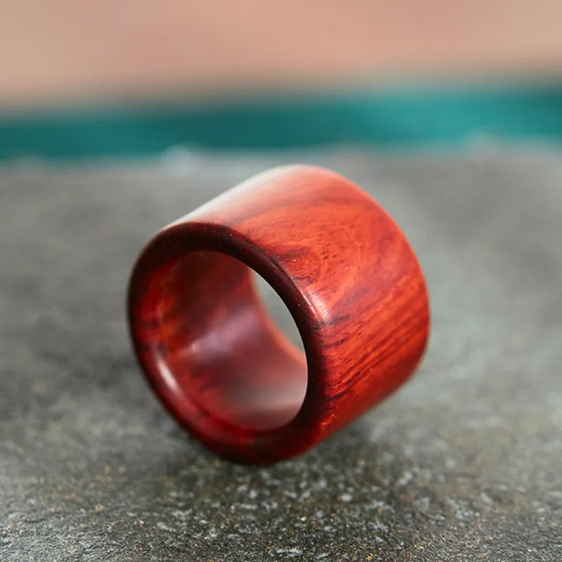 Tianzong Pterocarpus Rings Unisex-4