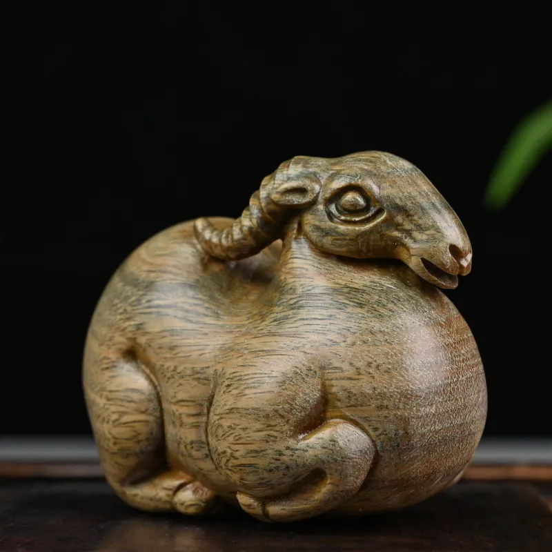 Tianzong Green Sandalwood Wooden Ornaments Unisex-2