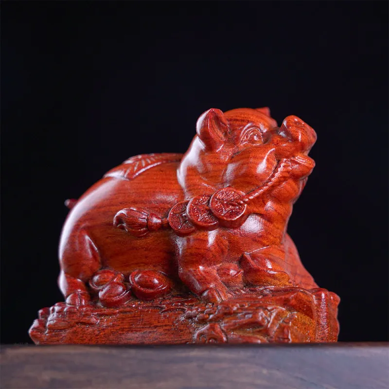 Tianzong Padauk Wooden Ornaments Unisex-3