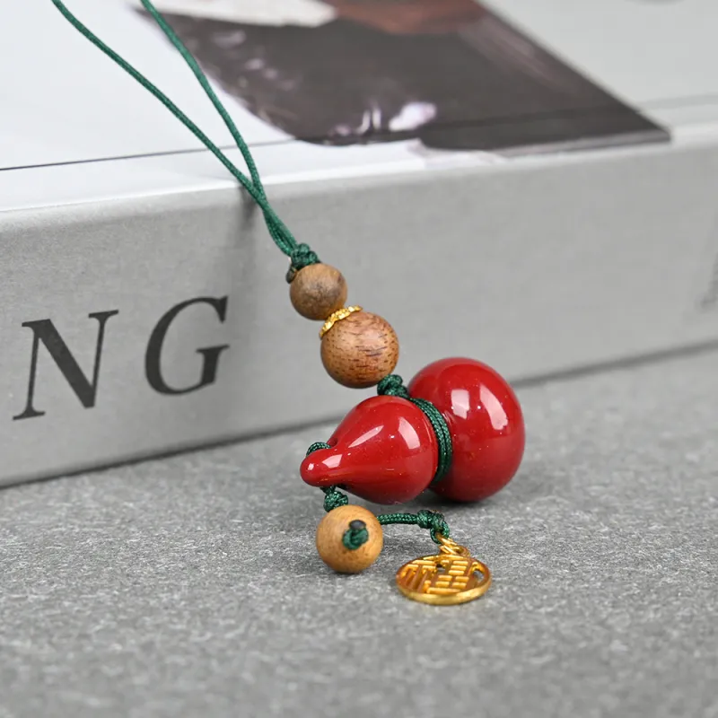 Tianzong Reconstructed Cinnabar Jade Pendants Unisex-5