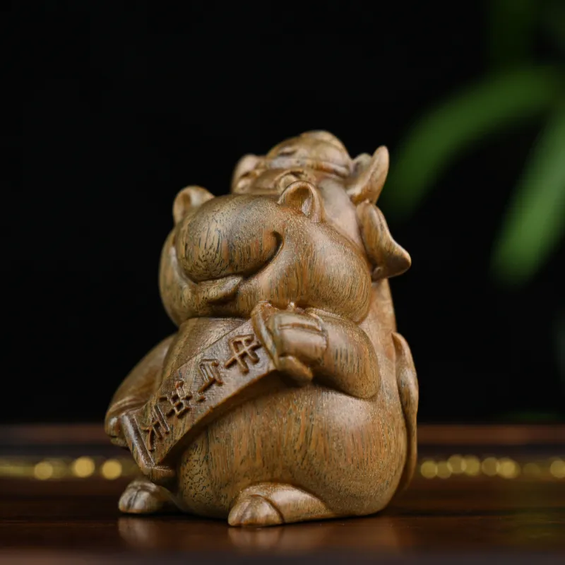 Tianzong Green Sandalwood Wooden Ornaments Unisex-3
