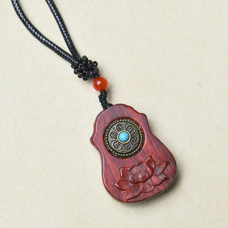 Tianzong Pterocarpus Necklaces Unisex-4