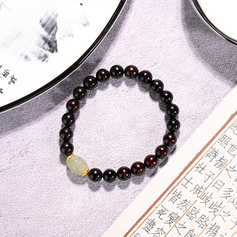 Tianzong Pterocarpus Wooden Bracelets Unisex-4