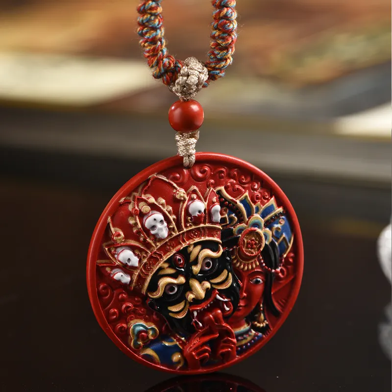 Tianzong Reconstructed Cinnabar Necklaces Unisex-1
