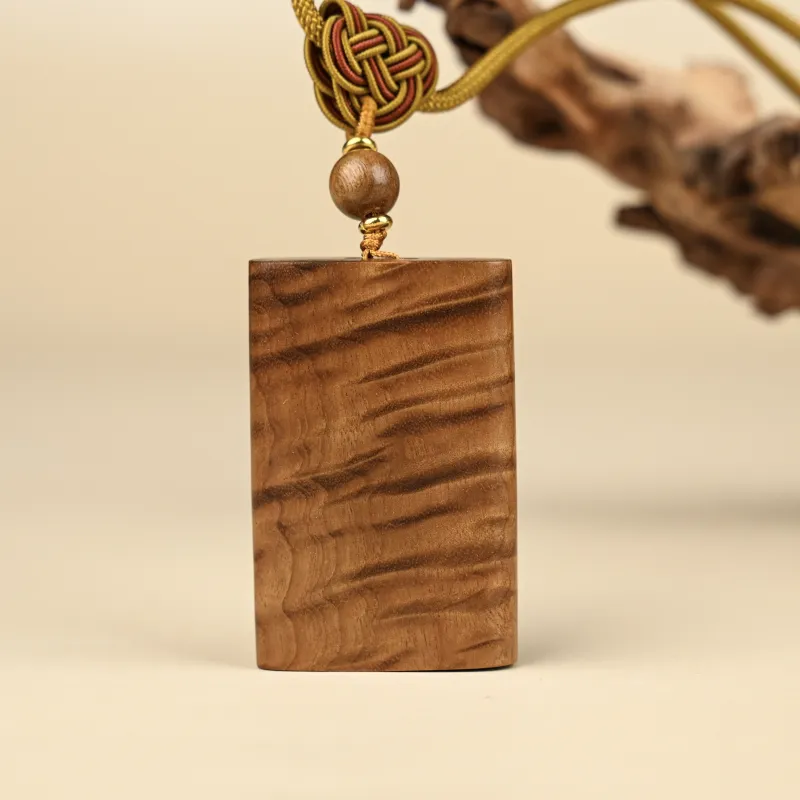 Tianzong Golden Sandalwood Wooden Necklaces Unisex-3