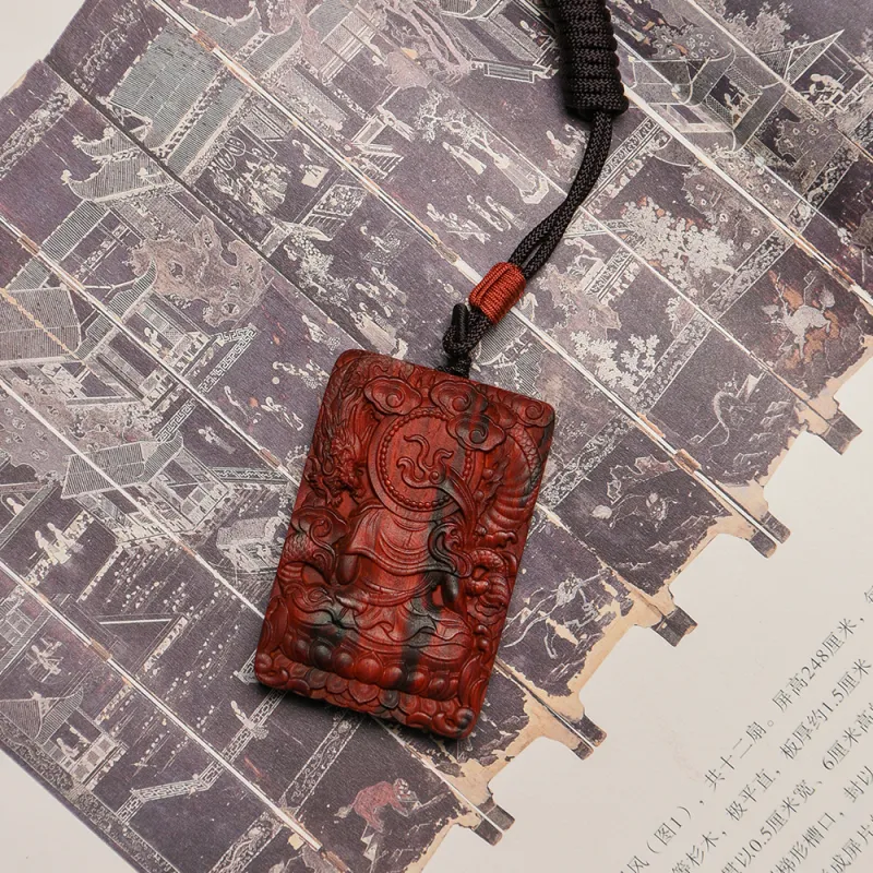 Tianzong Pterocarpus Pendants Unisex-5