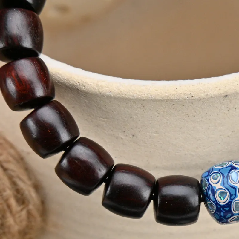 Tianzong Pterocarpus Wooden Bracelets Unisex-5