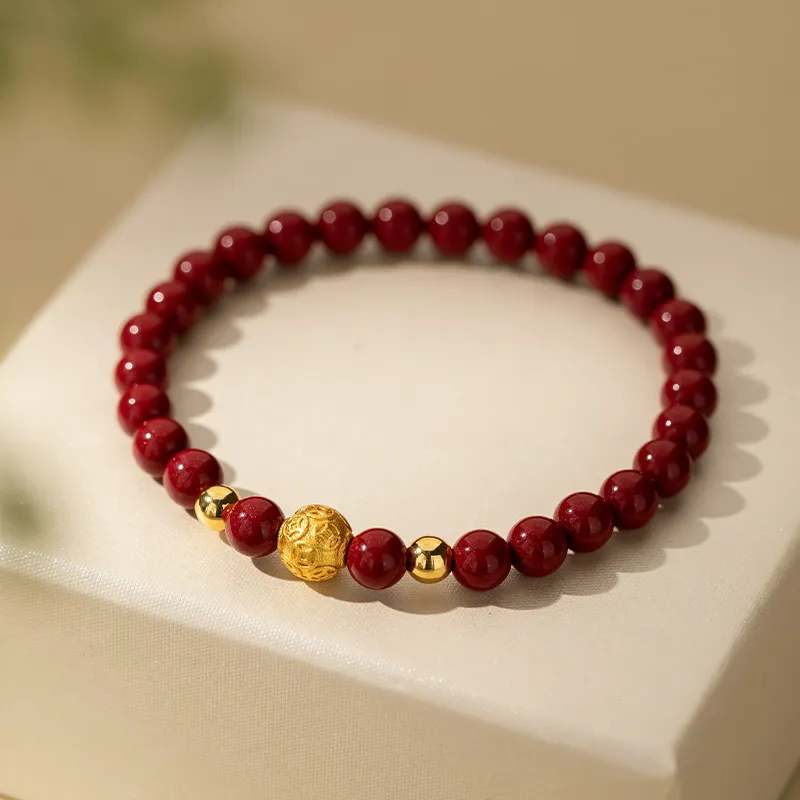 Encounter Gift Reconstructed Cinnabar Bracelets Unisex-5