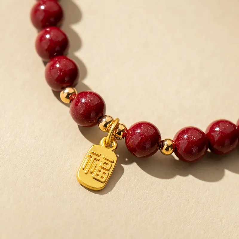 Encounter Gift Reconstructed Cinnabar Bracelets Unisex-6