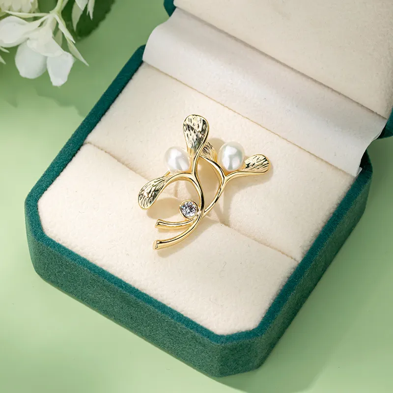 Encounter Gift Freshwater Pearl Brooches Women's-5