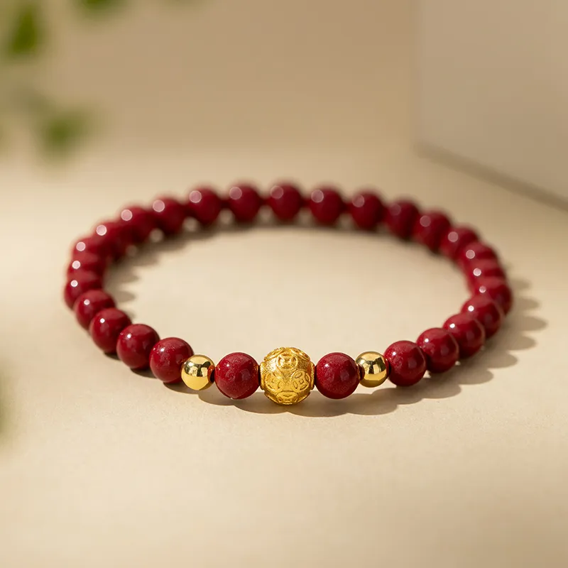 Encounter Gift Reconstructed Cinnabar Bracelets Unisex-7