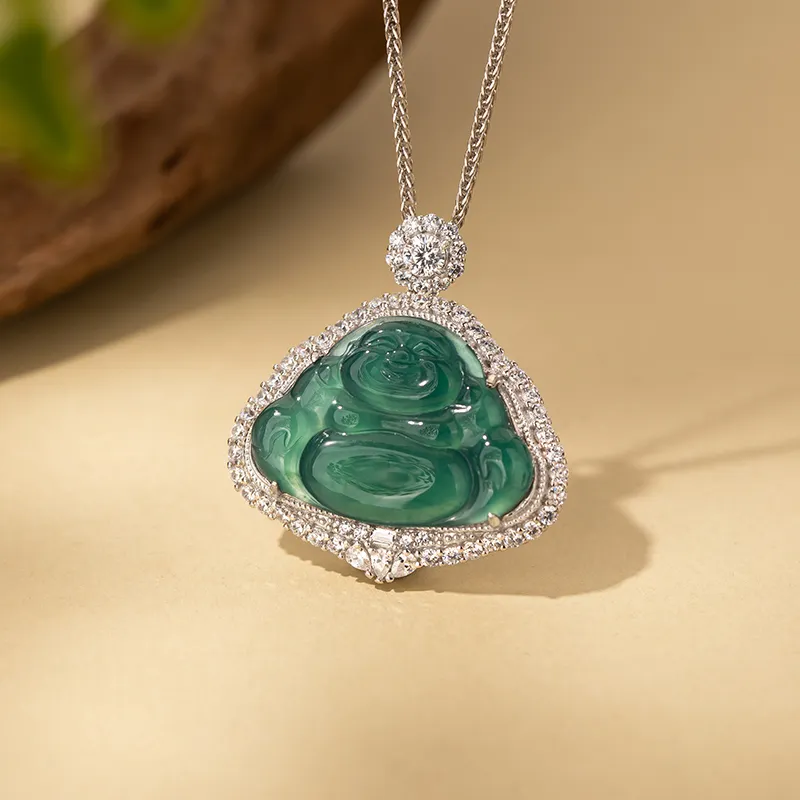 Encounter Gift High Ice Jade Jadeite Necklaces Women's-6