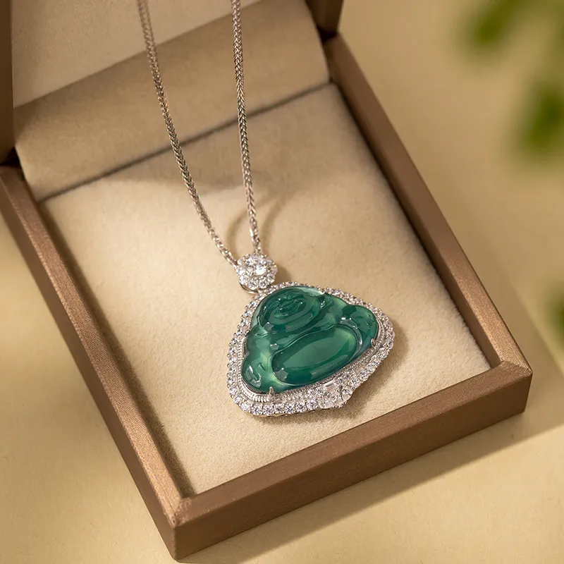 Encounter Gift High Ice Jade Jadeite Necklaces Women's-4