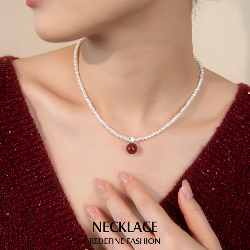 Encounter Gift Agate Jade Necklaces Women's-5
