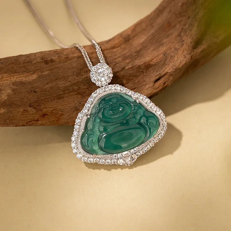 Encounter Gift High Ice Jade Jadeite Necklaces Women's-7