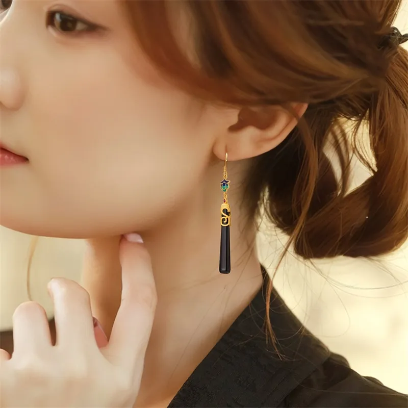 Encounter Gift Agate Jade Earrings Women's-2
