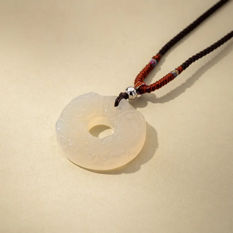 Encounter Gift Chalcedony Jade Necklaces Women's-5
