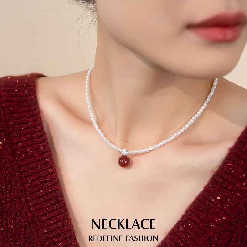 Encounter Gift Agate Jade Necklaces Women's-2