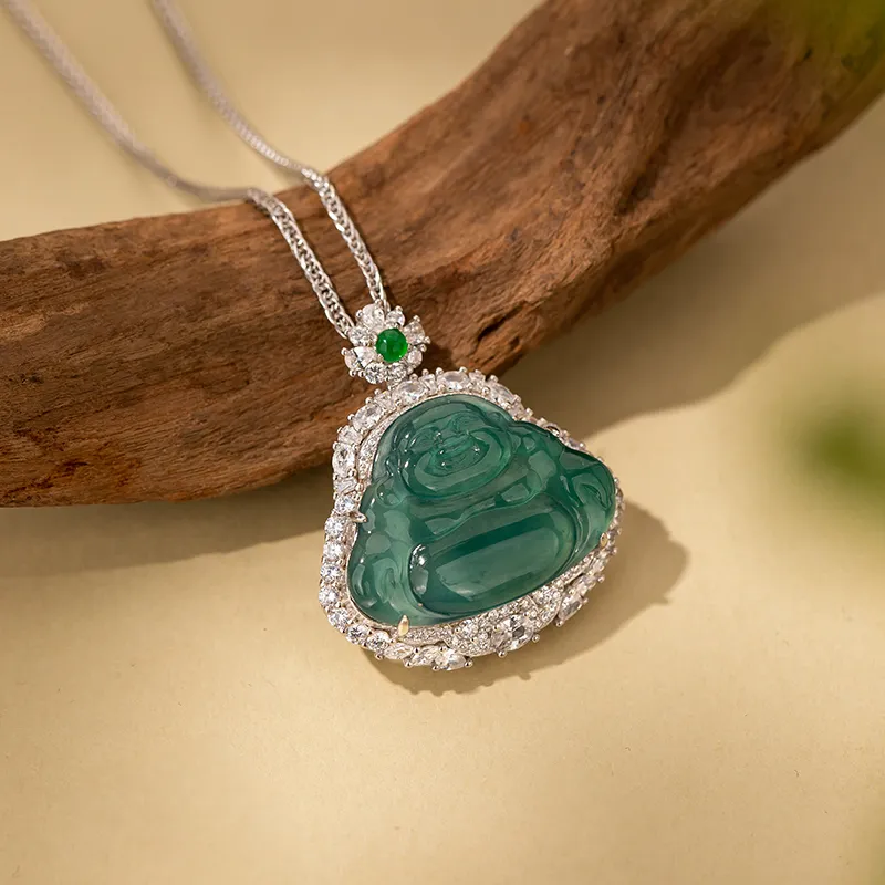 Encounter Gift High Ice Jade Jadeite Necklaces Women's-6