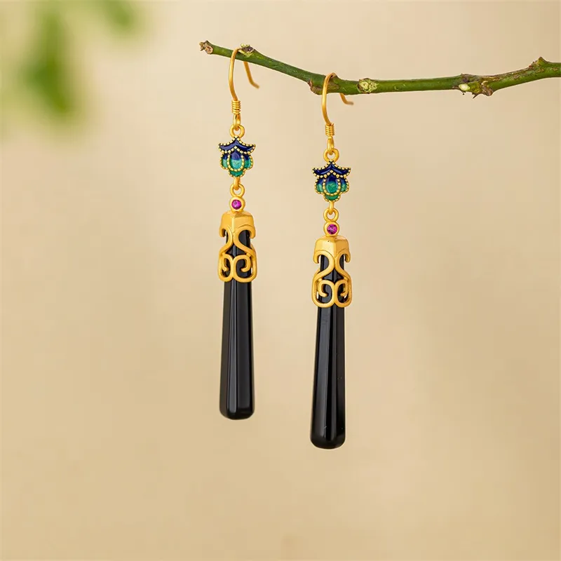 Encounter Gift Agate Jade Earrings Women's-1