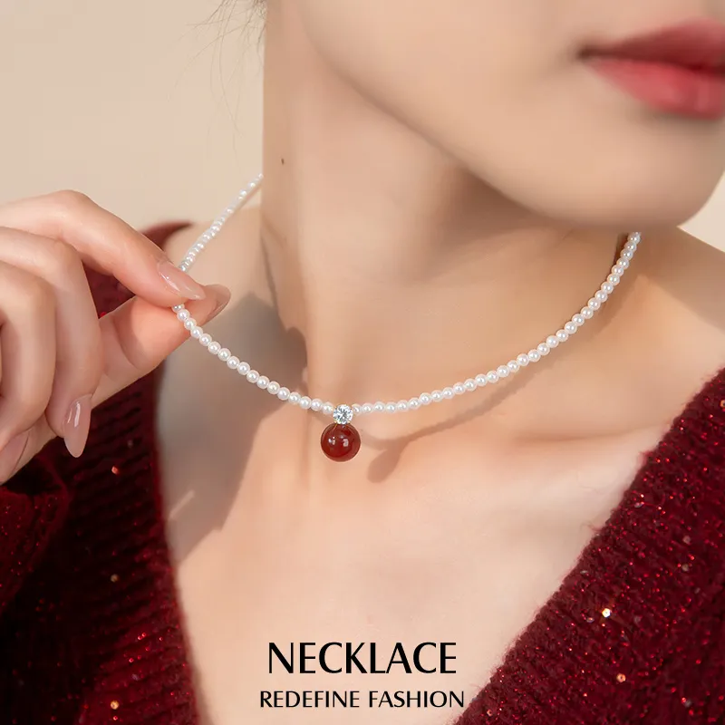 Encounter Gift Agate Jade Necklaces Women's-4