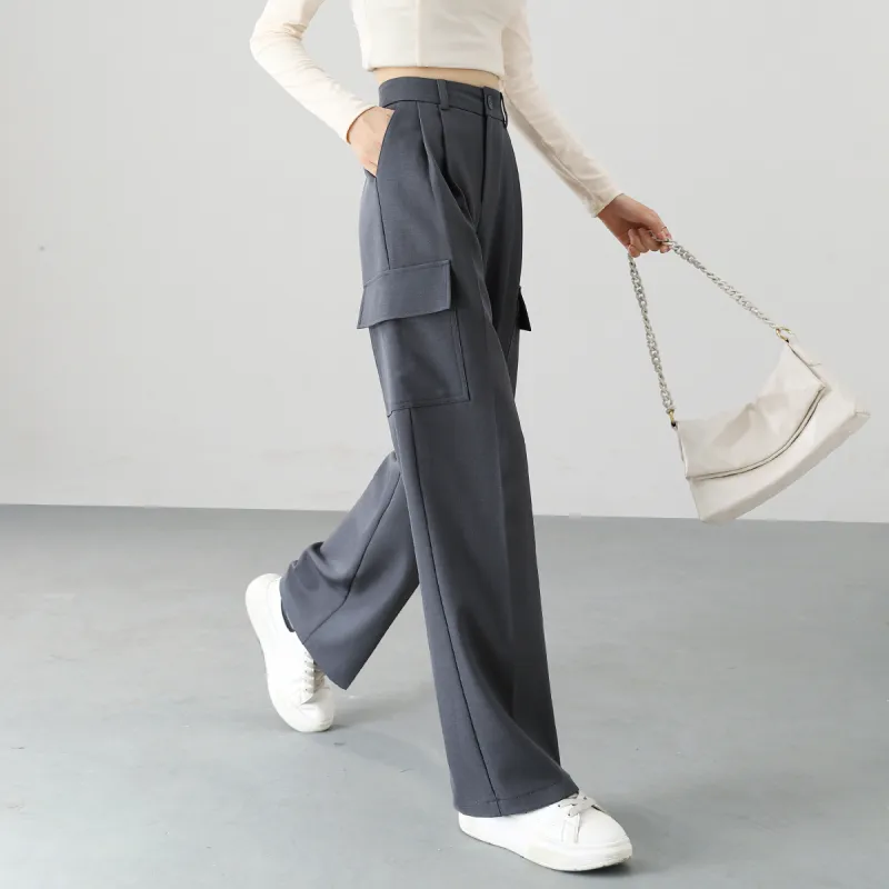 HIPPIEMISS Casual Pants Women's Gray-5