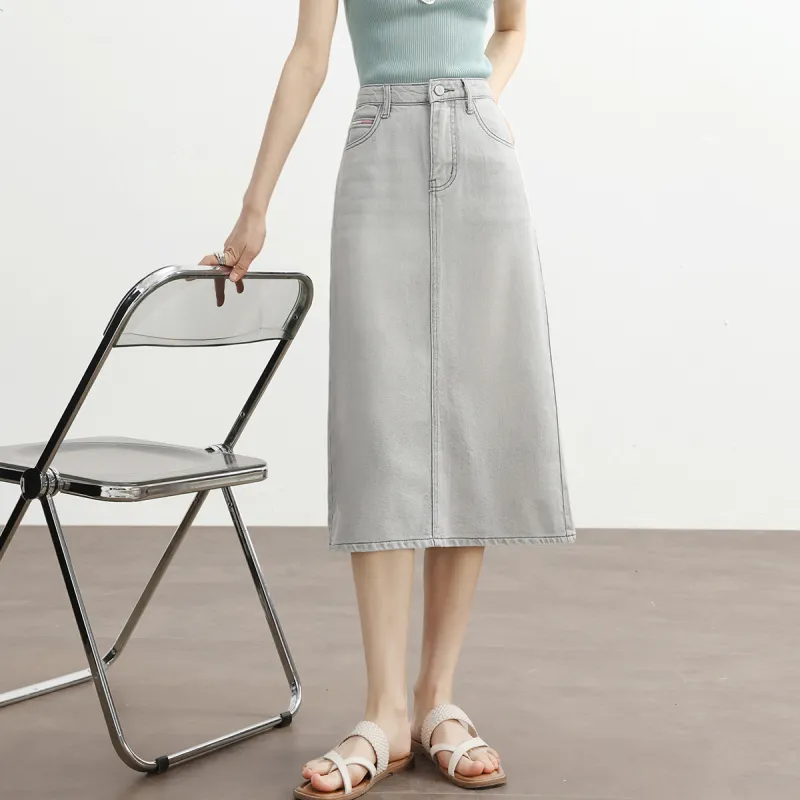 HIPPIEMISS Denim Long Skirt Women's-3