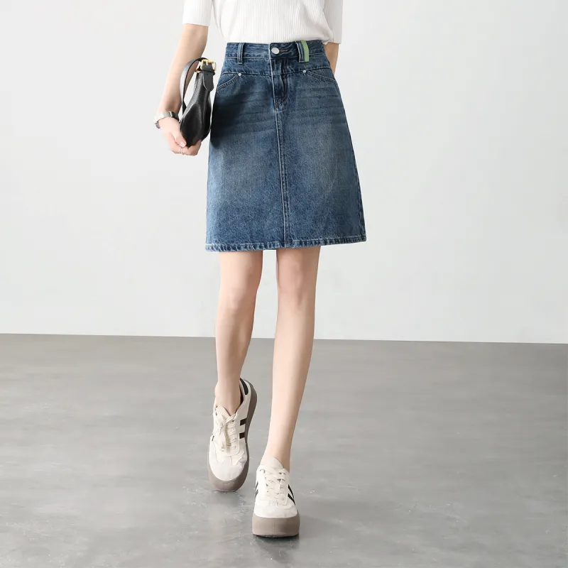 HIPPIEMISS Denim Short Skirts Women's Blue-3