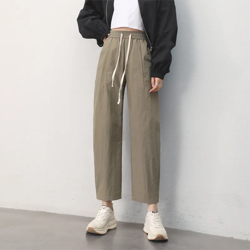 HIPPIEMISS Casual Pants Women's Light Olive Green-5